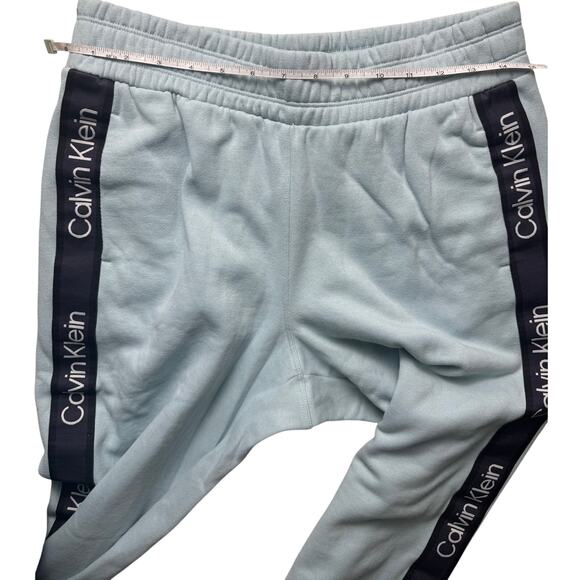 Calvin Klein Performance Women's Fleece Logo Stripe Joggers NWT SEA LEVEL SIZE S - Picture 7 of 8